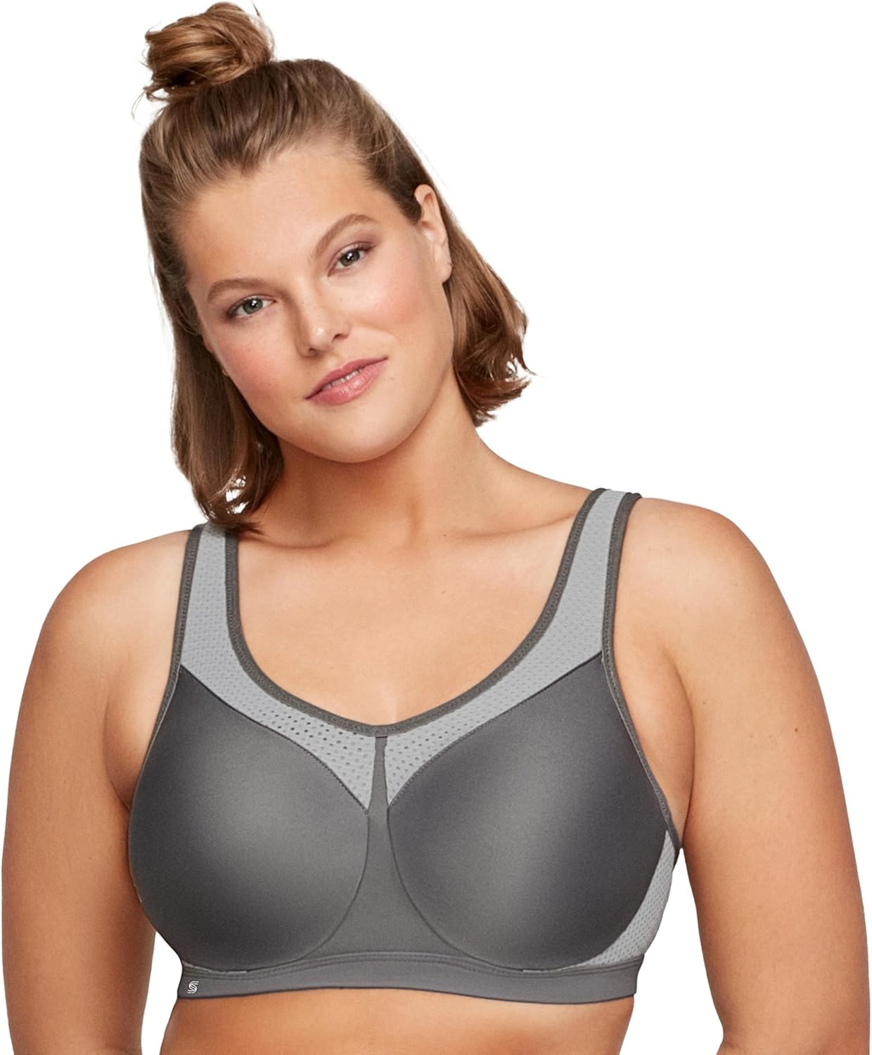 image:imageFull Figure Plus Size High Impact Wonderwire Sports Bra Underwire 9066Gray