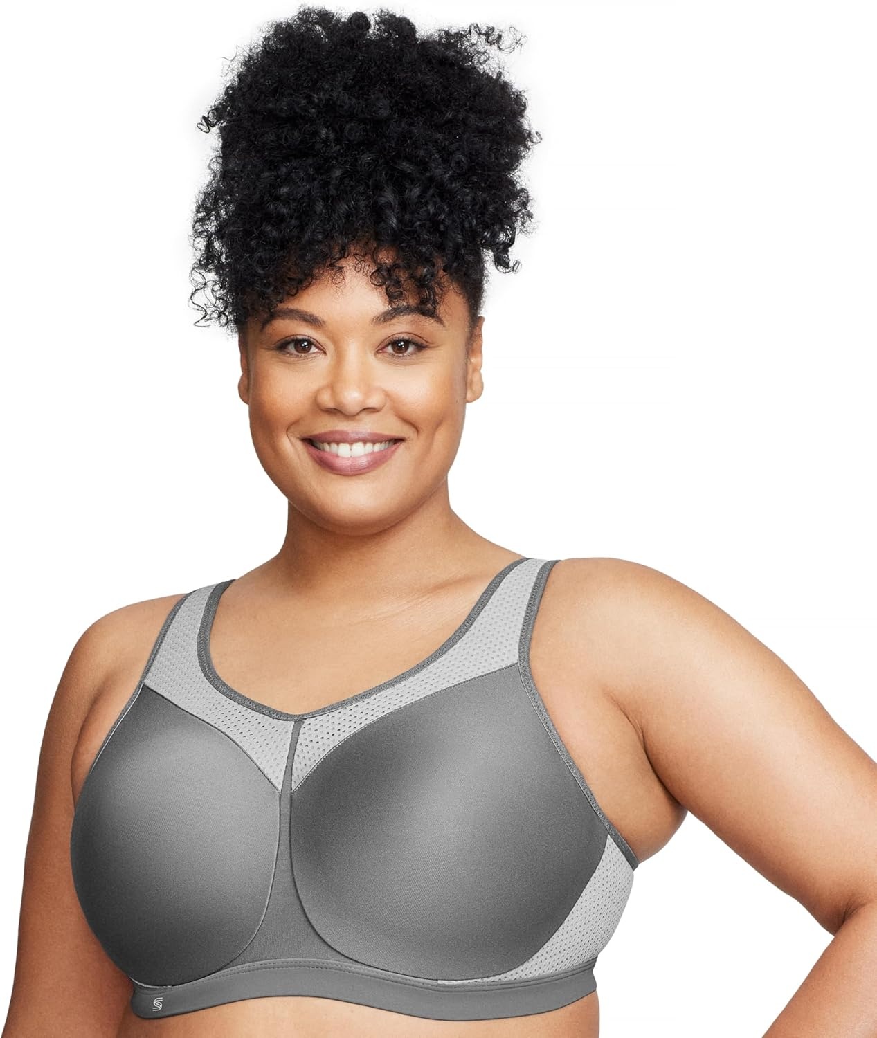 image:imageFull Figure Plus Size High Impact Wonderwire Sports Bra Underwire 9066Gray