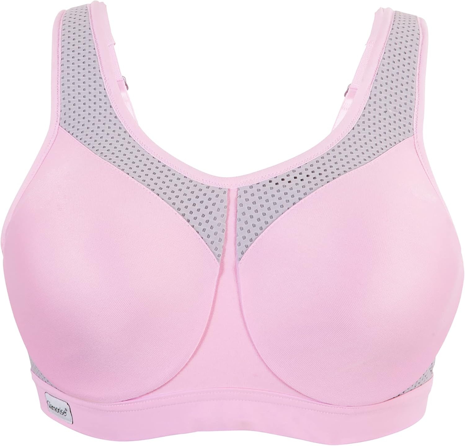 image:imageFull Figure Plus Size High Impact Wonderwire Sports Bra Underwire 9066PinkGray