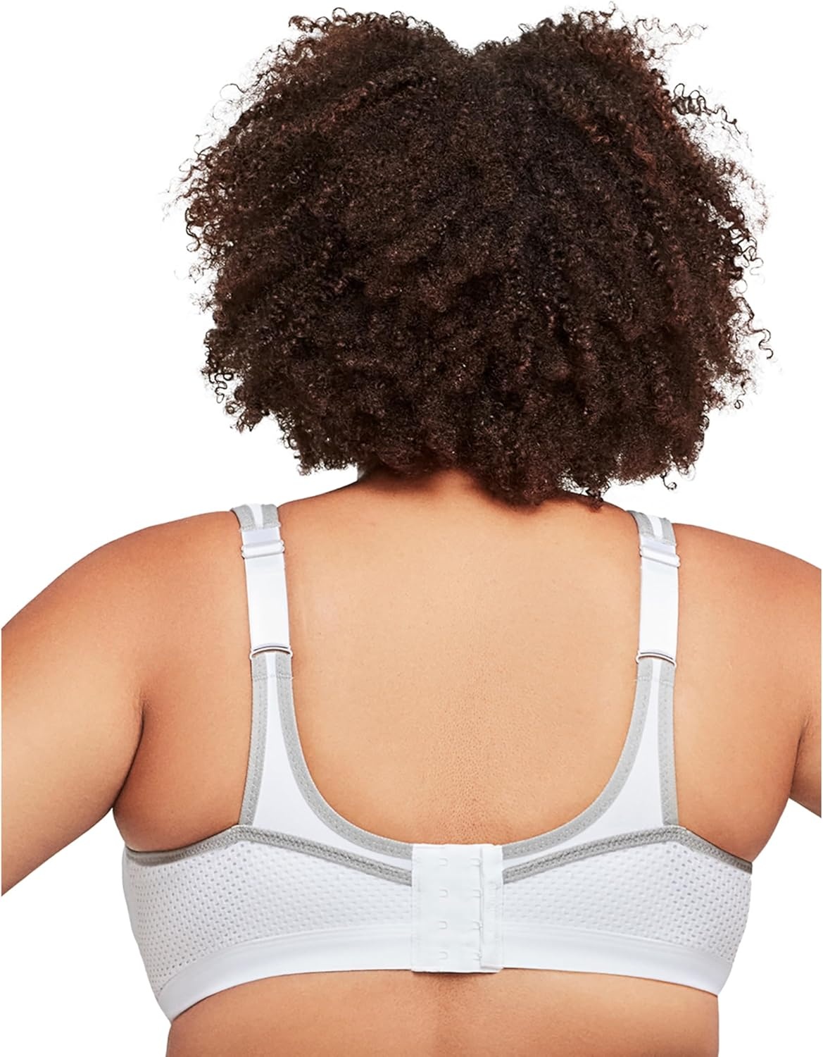 image:imageFull Figure Plus Size High Impact Wonderwire Sports Bra Underwire 9066WhiteGray