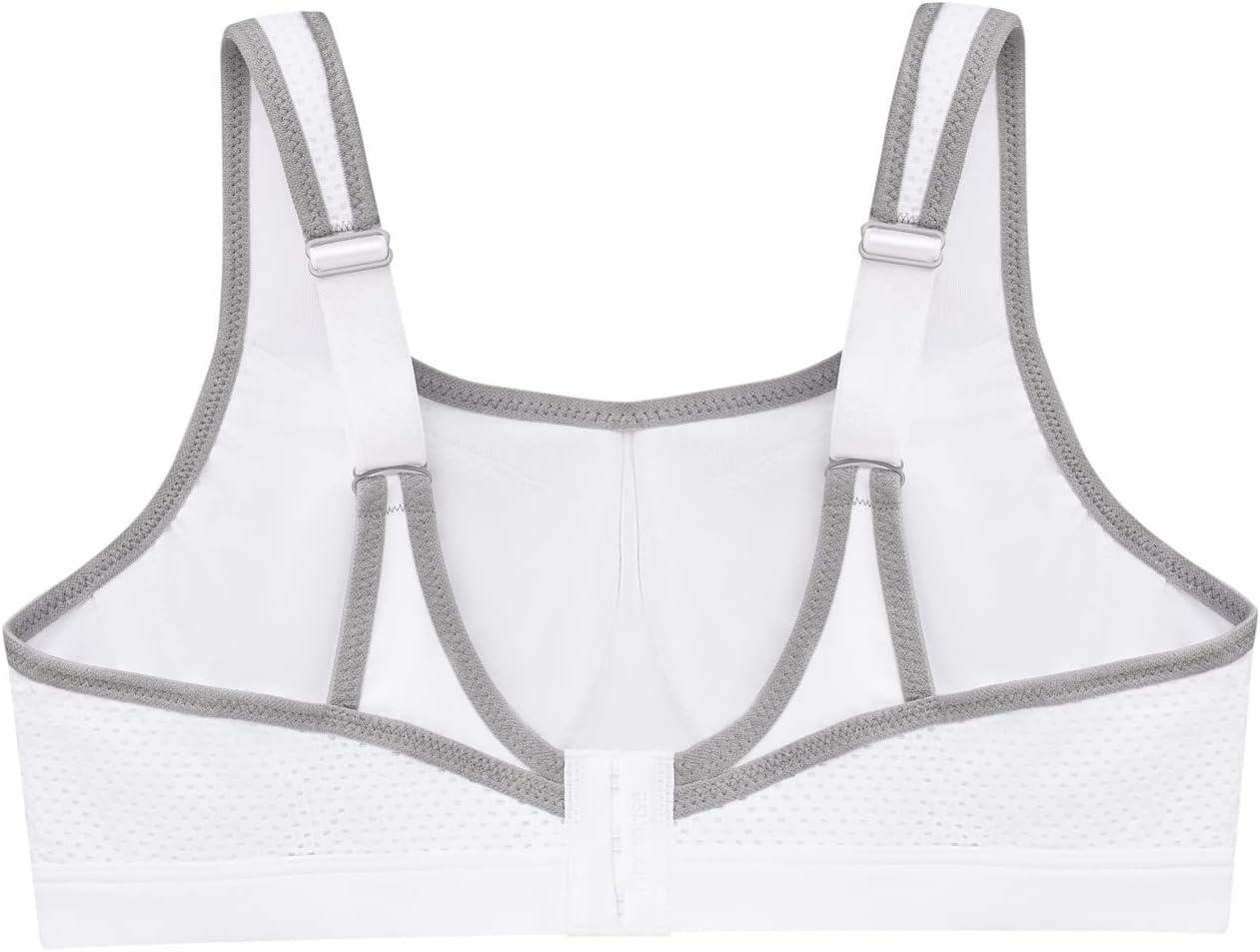 image:imageFull Figure Plus Size High Impact Wonderwire Sports Bra Underwire 9066WhiteGray