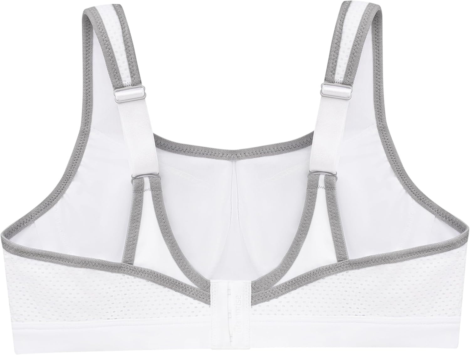 image:imageFull Figure Plus Size High Impact Wonderwire Sports Bra Underwire 9066WhiteGray