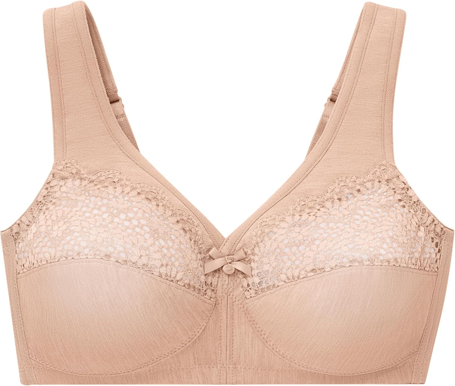 image:imageFull Figure Plus Size MagicLift Moisture Control Bra Wirefree 1064Caf Heather