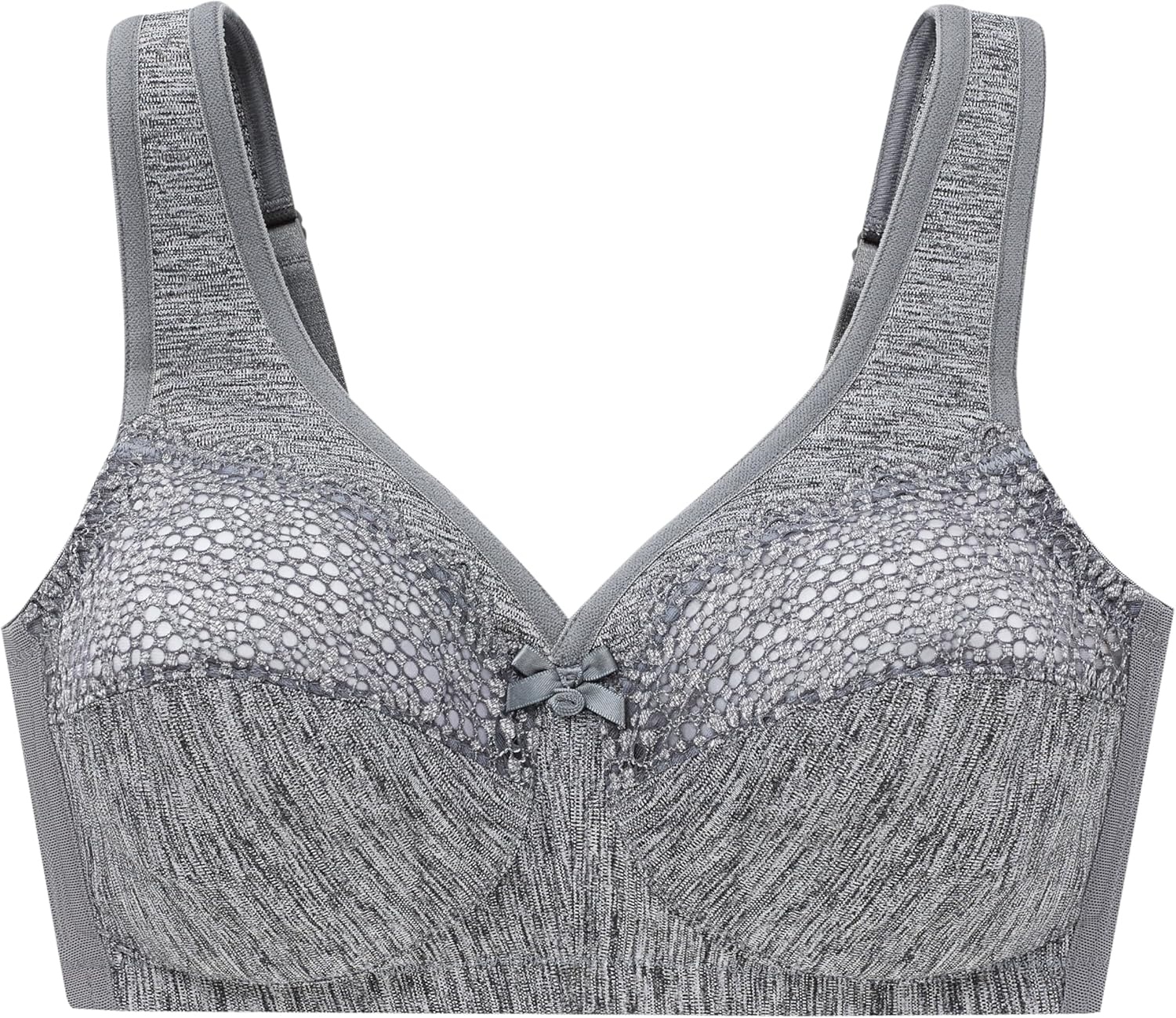 image:imageFull Figure Plus Size MagicLift Moisture Control Bra Wirefree 1064Gray Heather