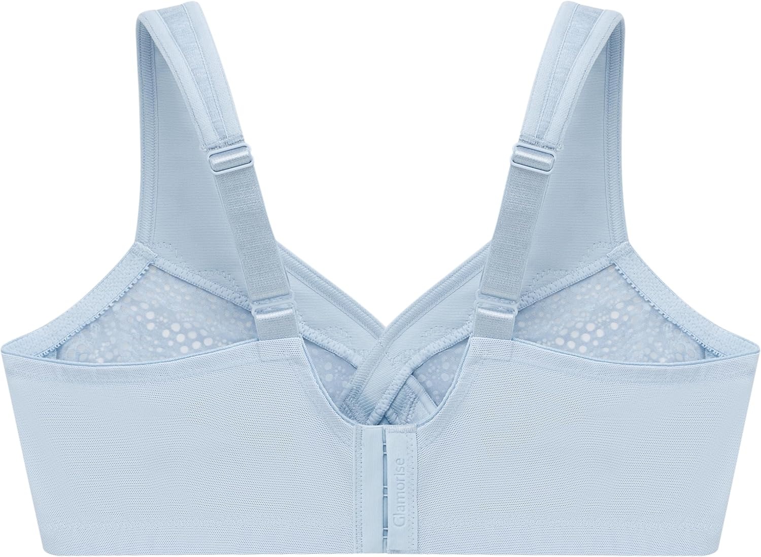 image:imageFull Figure Plus Size MagicLift Moisture Control Bra Wirefree 1064Light Blue Heather