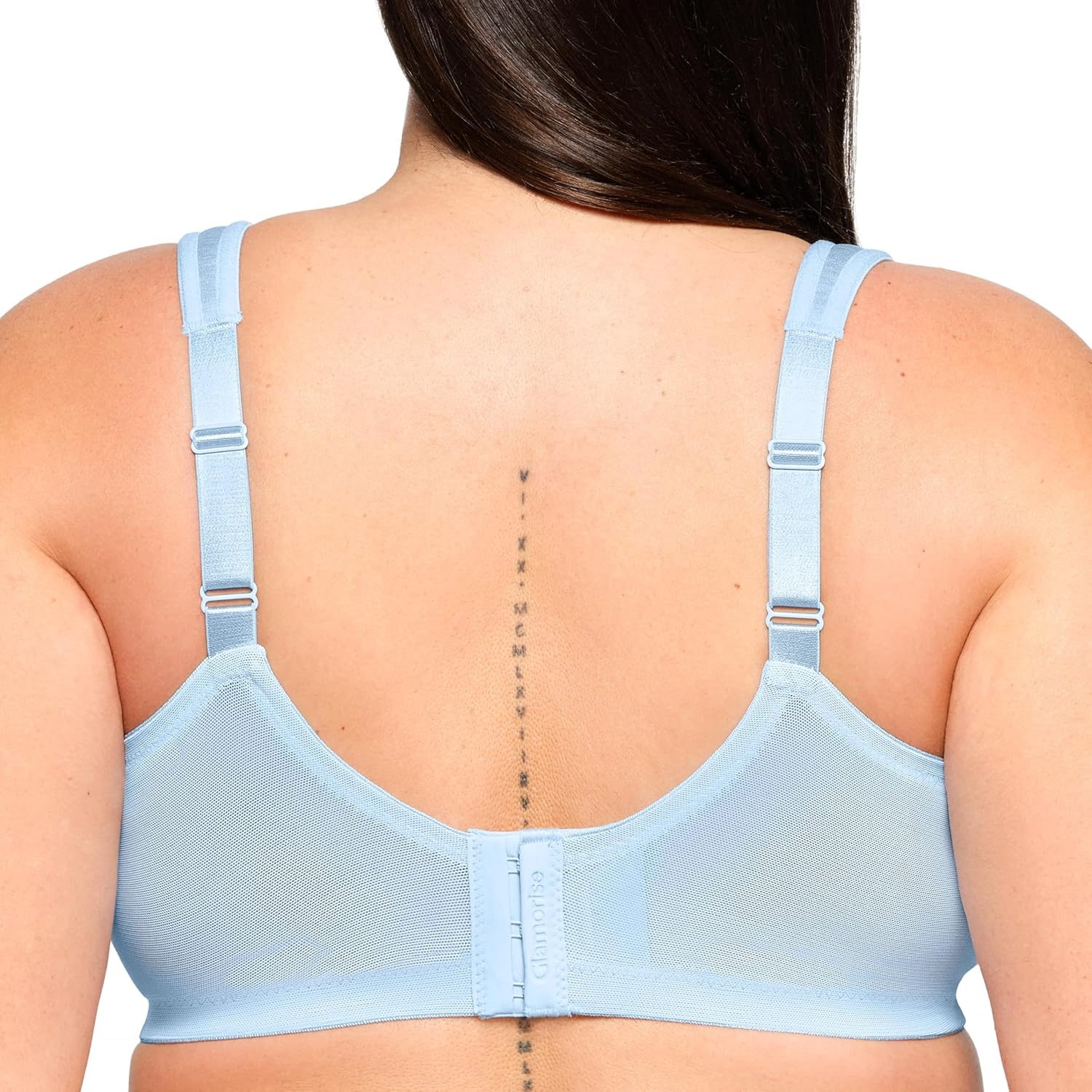image:imageFull Figure Plus Size MagicLift Moisture Control Bra Wirefree 1064Light Blue Heather