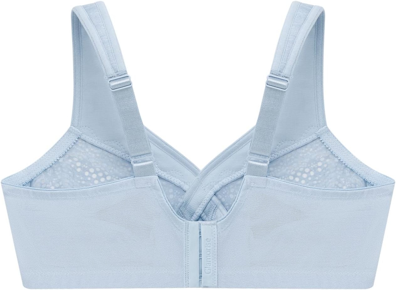 image:imageFull Figure Plus Size MagicLift Moisture Control Bra Wirefree 1064Light Blue Heather