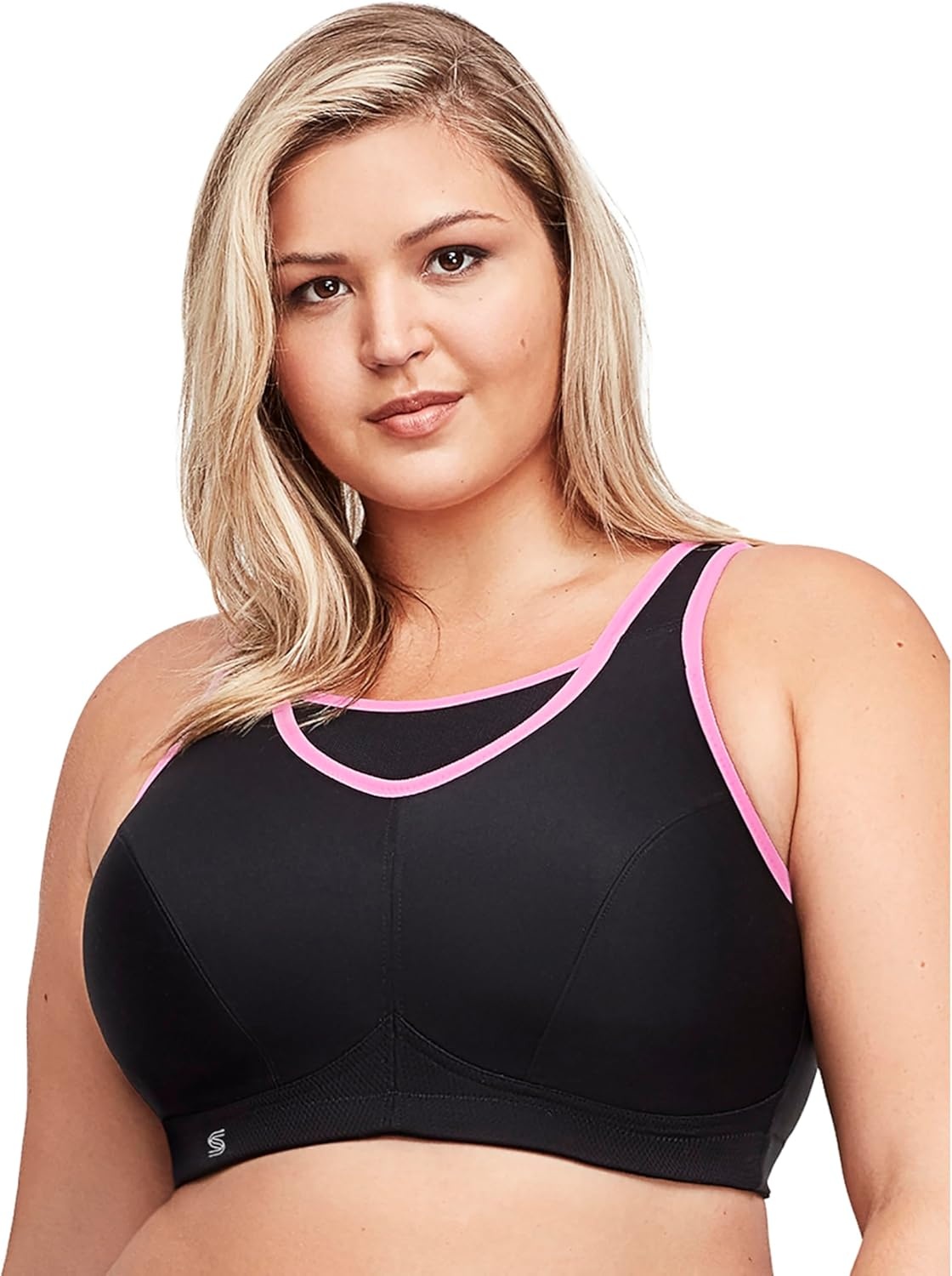 image:imageFull Figure Plus Size NoBounce Camisole Sports Bra Wirefree 1066BlackPink