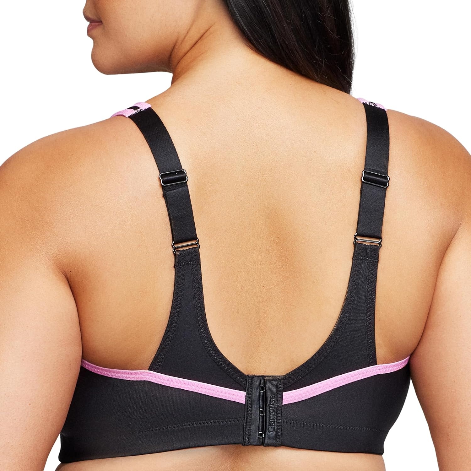 image:imageFull Figure Plus Size NoBounce Camisole Sports Bra Wirefree 1066BlackPink