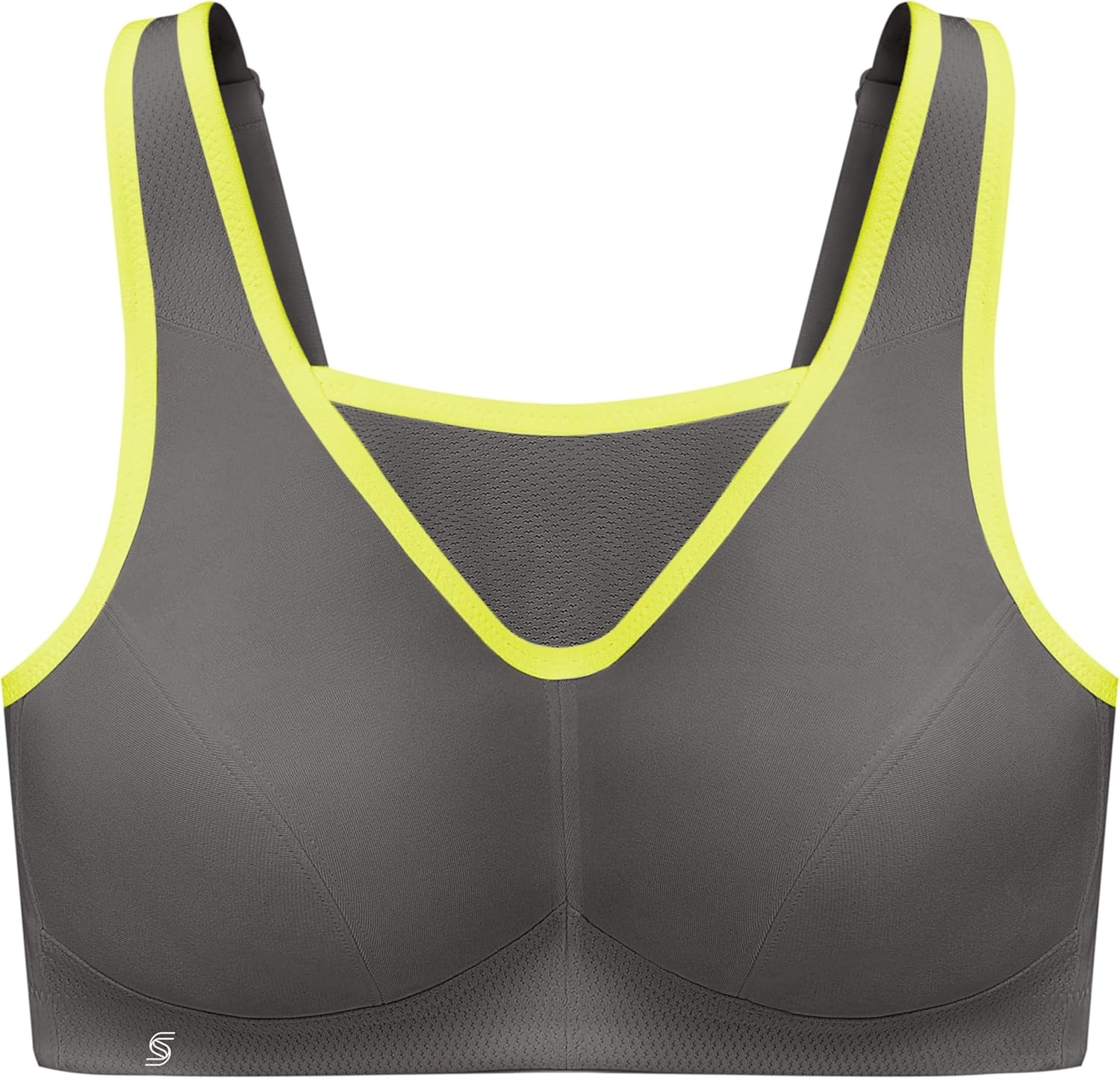 image:imageFull Figure Plus Size NoBounce Camisole Sports Bra Wirefree 1066GrayYellow