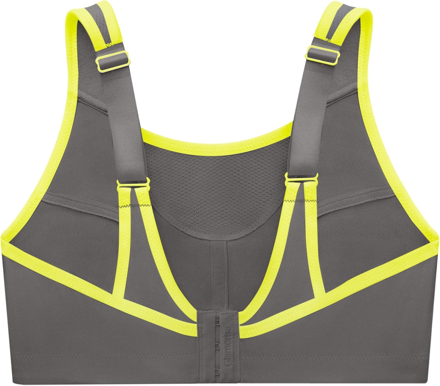 image:imageFull Figure Plus Size NoBounce Camisole Sports Bra Wirefree 1066GrayYellow