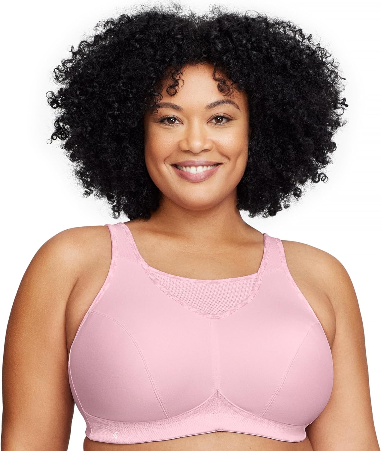 image:imageFull Figure Plus Size NoBounce Camisole Sports Bra Wirefree 1066Parfait Pink