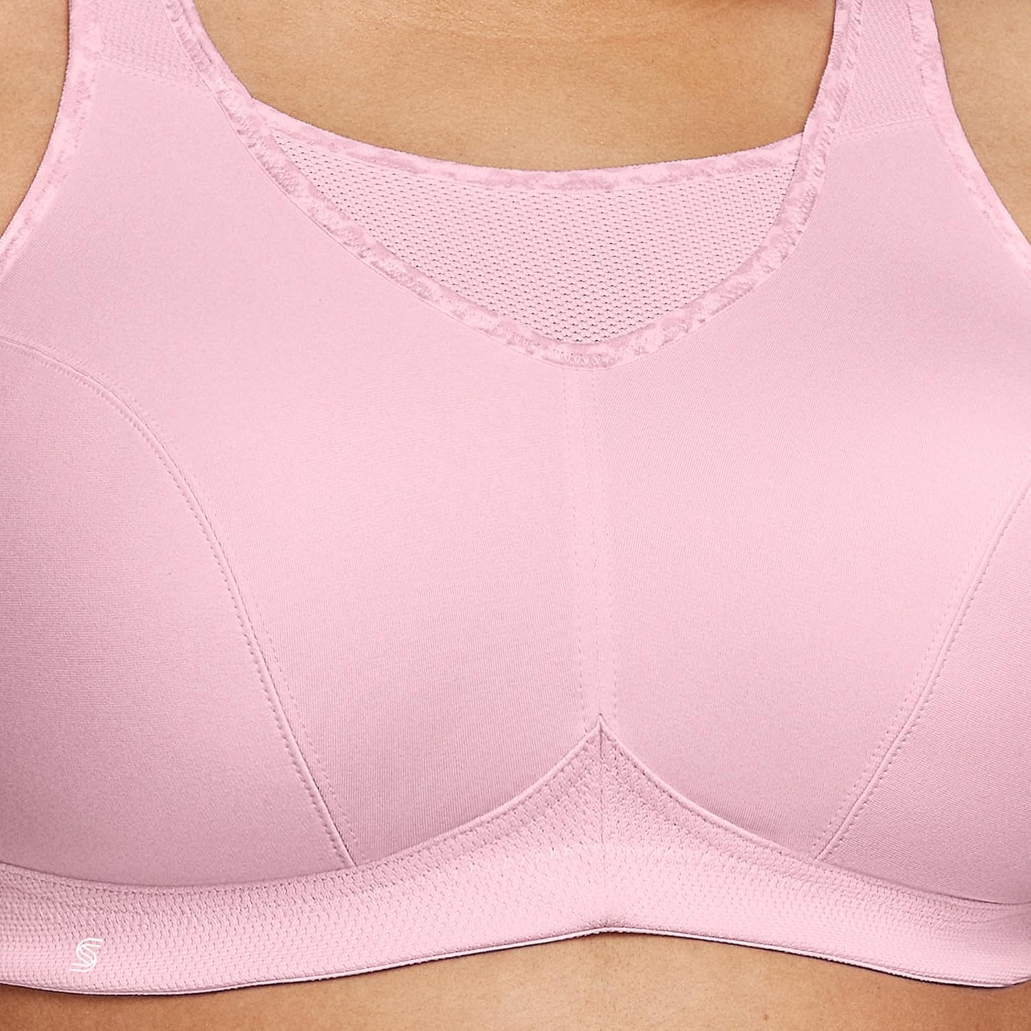 image:imageFull Figure Plus Size NoBounce Camisole Sports Bra Wirefree 1066Parfait Pink