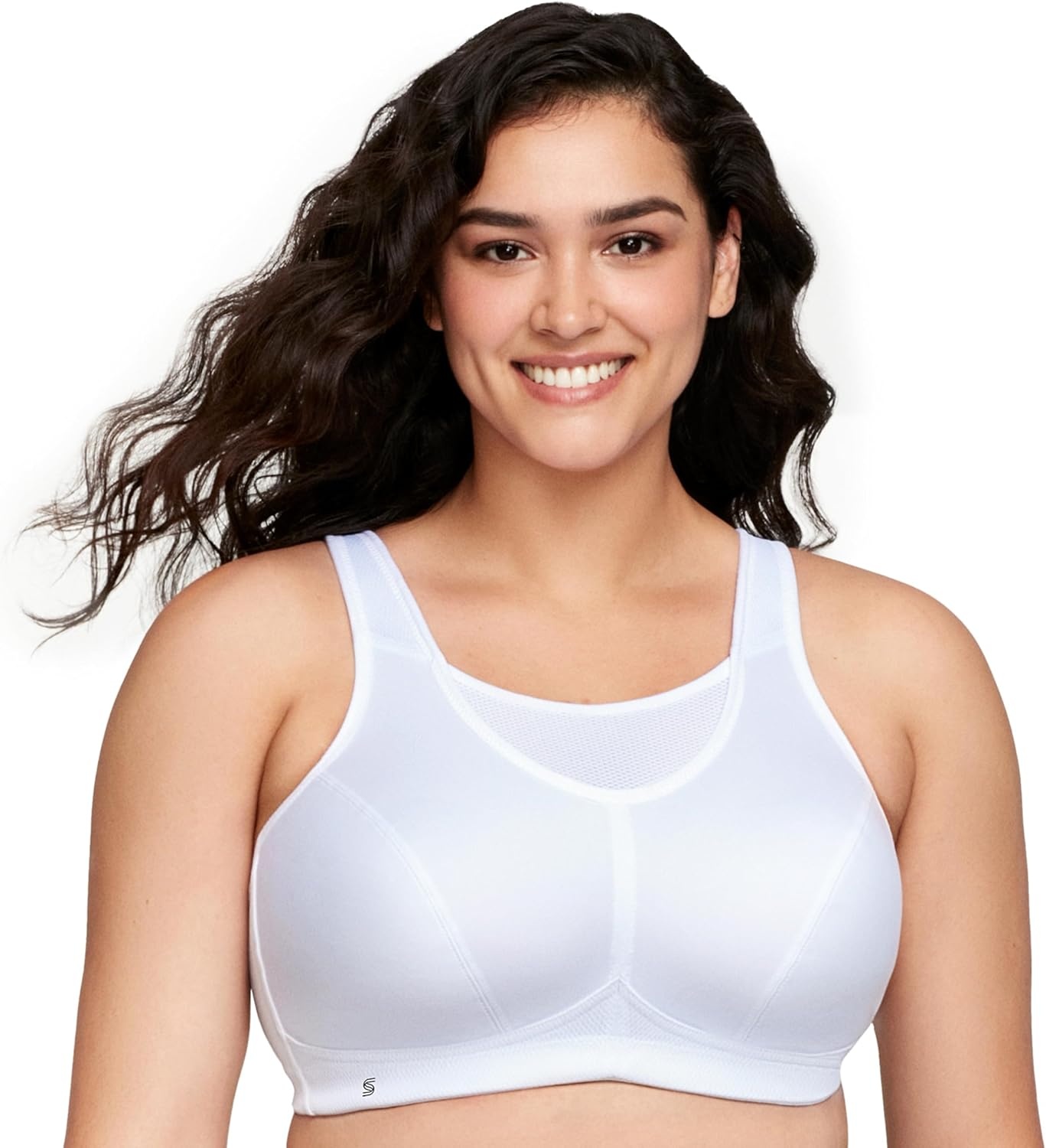 image:imageFull Figure Plus Size NoBounce Camisole Sports Bra Wirefree 1066White