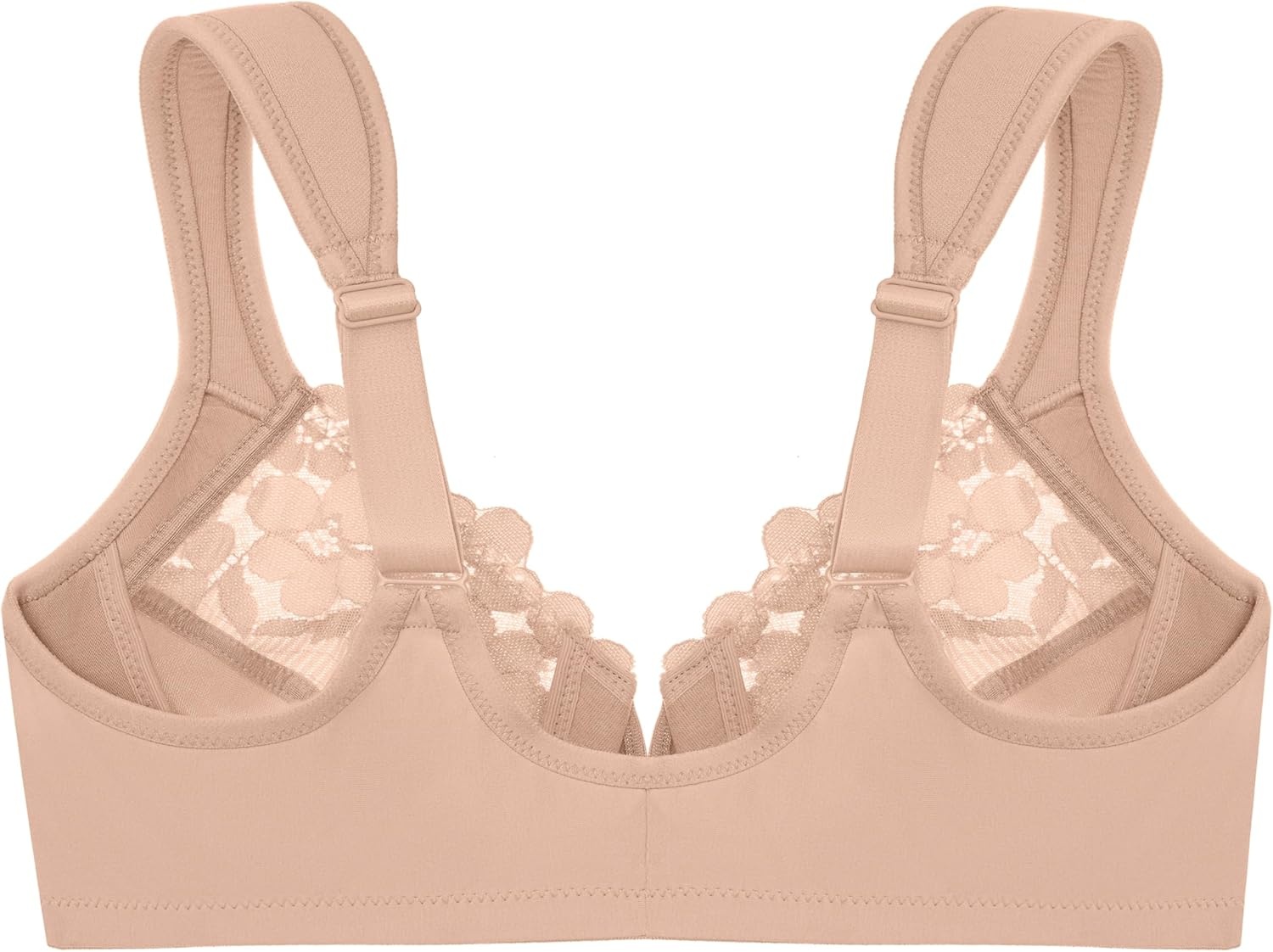 image:imageGlamorise Full Figure Plus Size FrontClosure Cotton Wonderwire Bra Underwire 1241Caf
