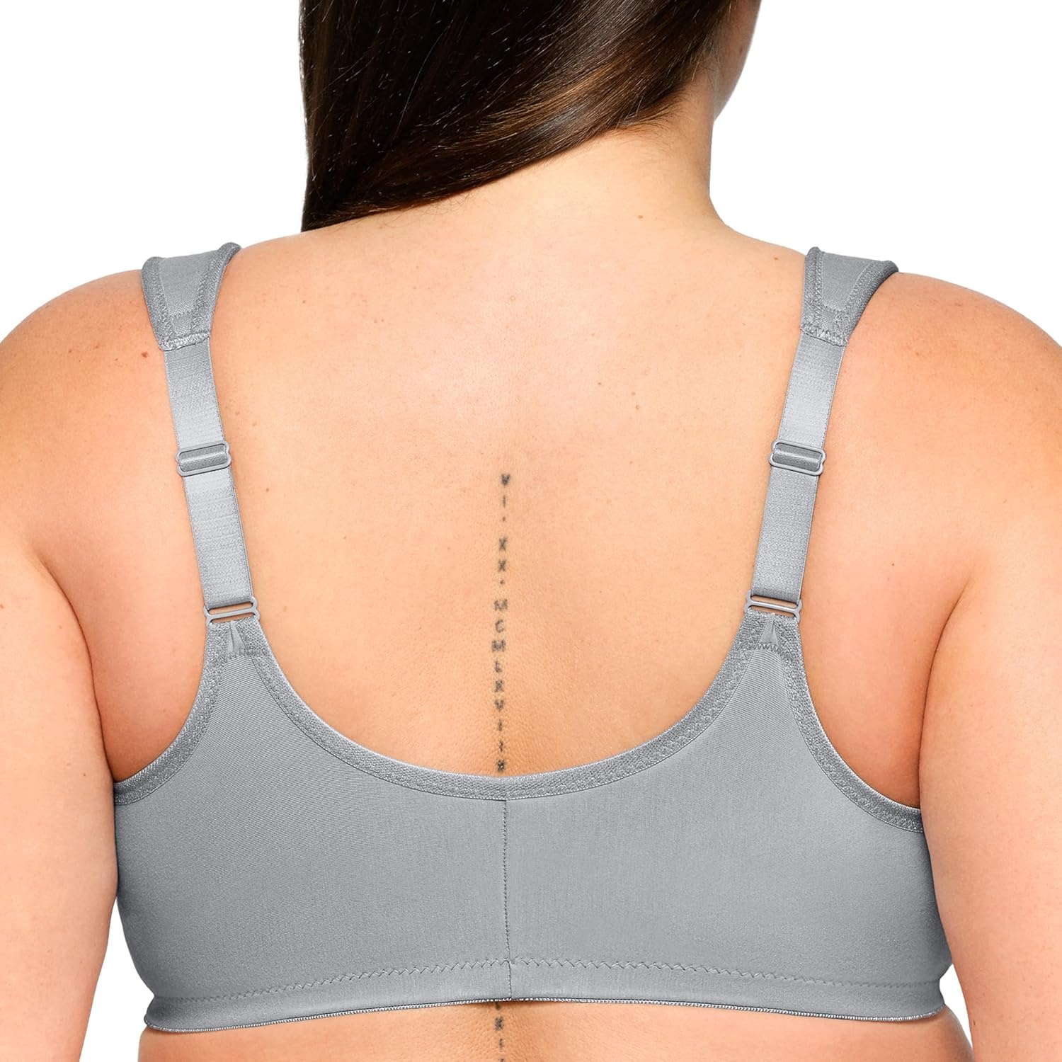 image:imageGlamorise Full Figure Plus Size FrontClosure Cotton Wonderwire Bra Underwire 1241Silver