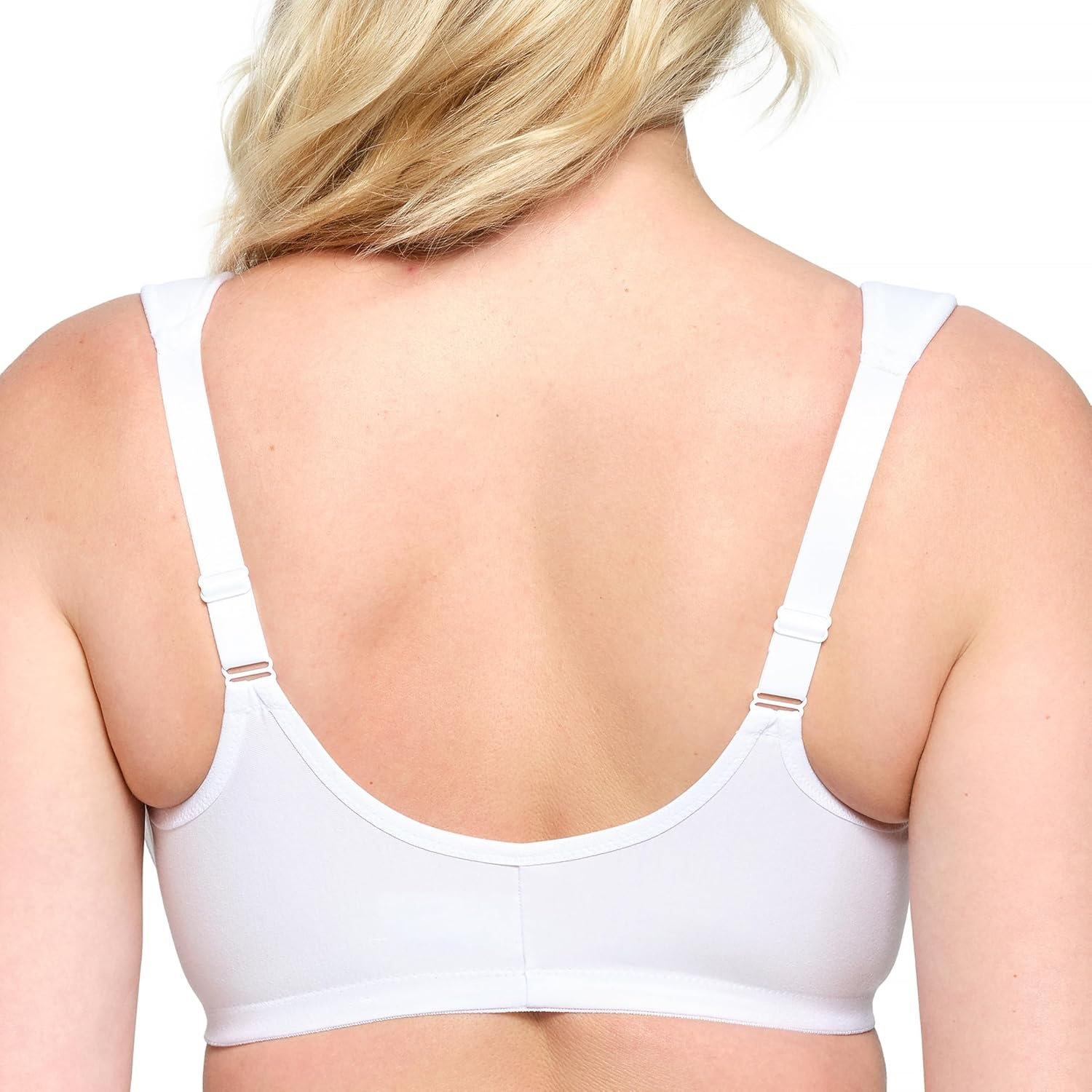 image:imageGlamorise Full Figure Plus Size FrontClosure Cotton Wonderwire Bra Underwire 1241White