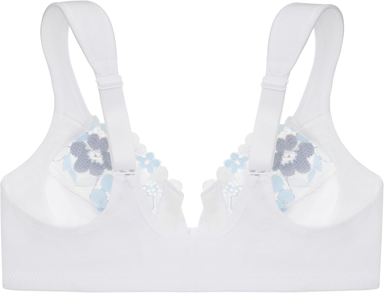 image:imageGlamorise Full Figure Plus Size FrontClosure Cotton Wonderwire Bra Underwire 1241White