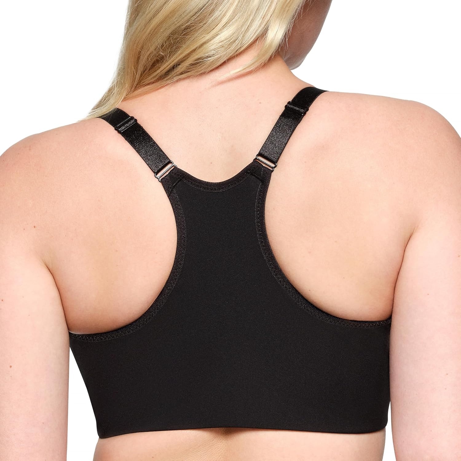 image:imageGlamorise Full Figure Plus Size FrontClosure Smoothing Wonderwire Bra Underwire 1247Black