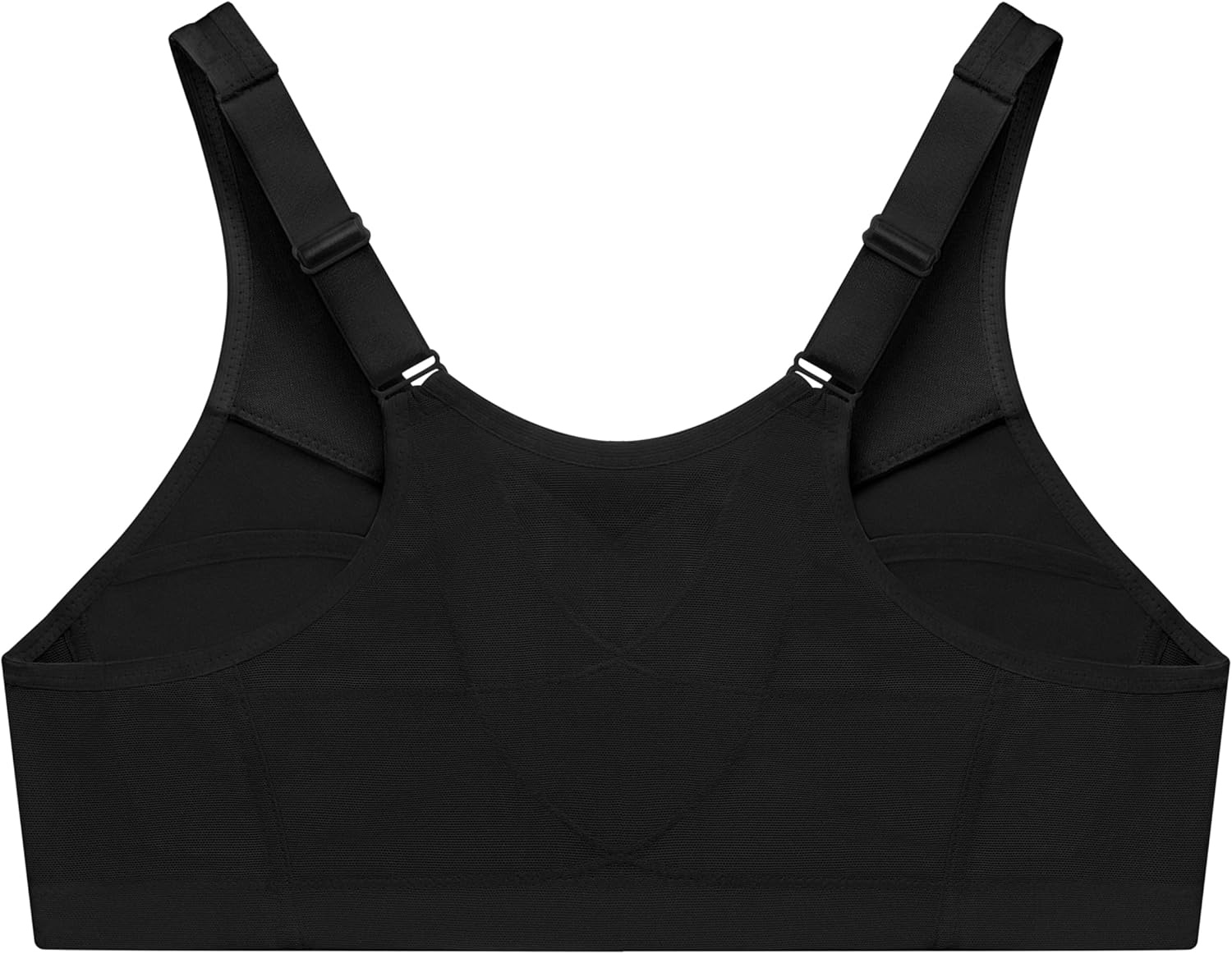 image:imageGlamorise Full Figure Plus Size MagicLift FrontClosure Posture Back Bra Wirefree 1265Black