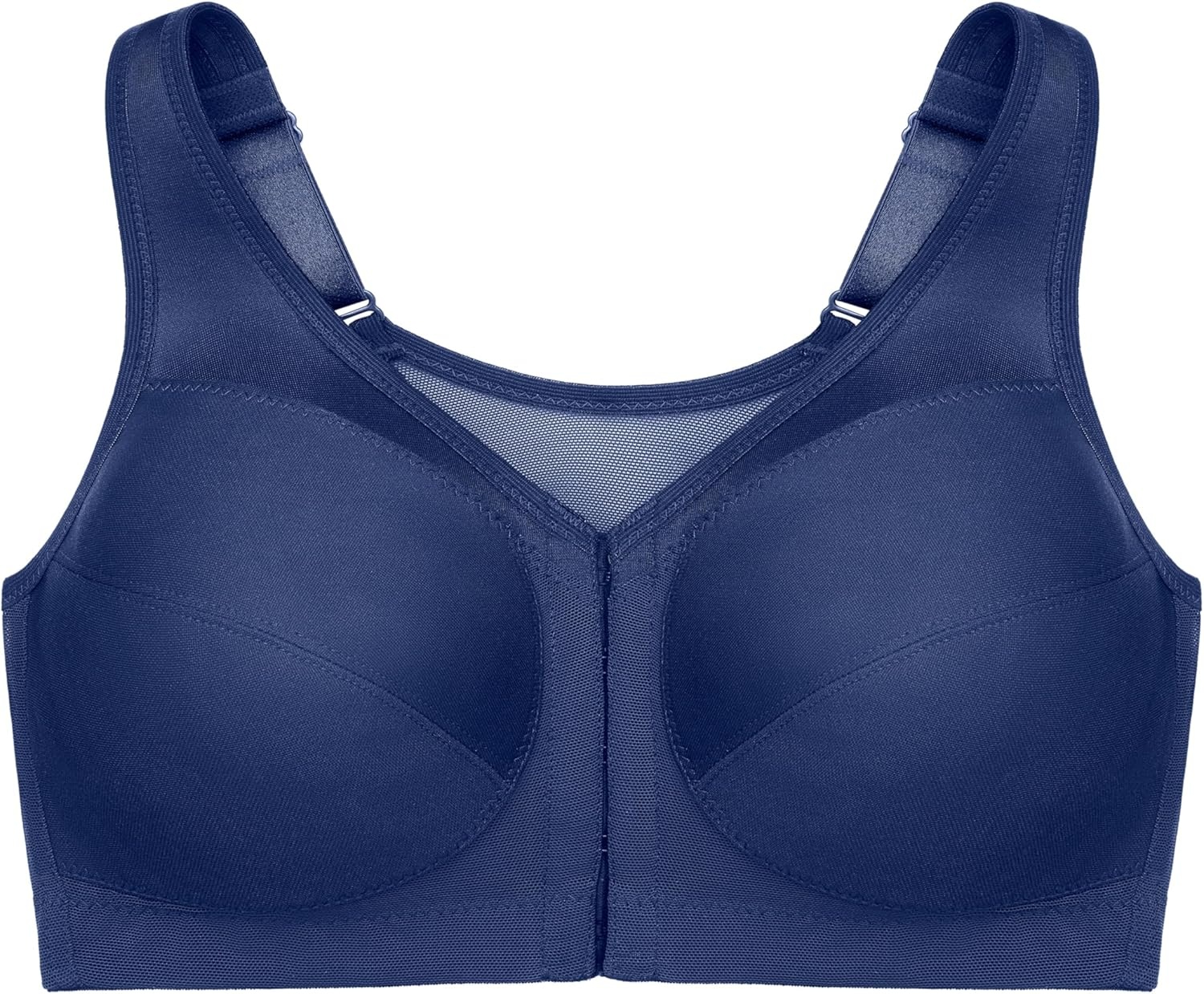 image:imageGlamorise Full Figure Plus Size MagicLift FrontClosure Posture Back Bra Wirefree 1265Blue