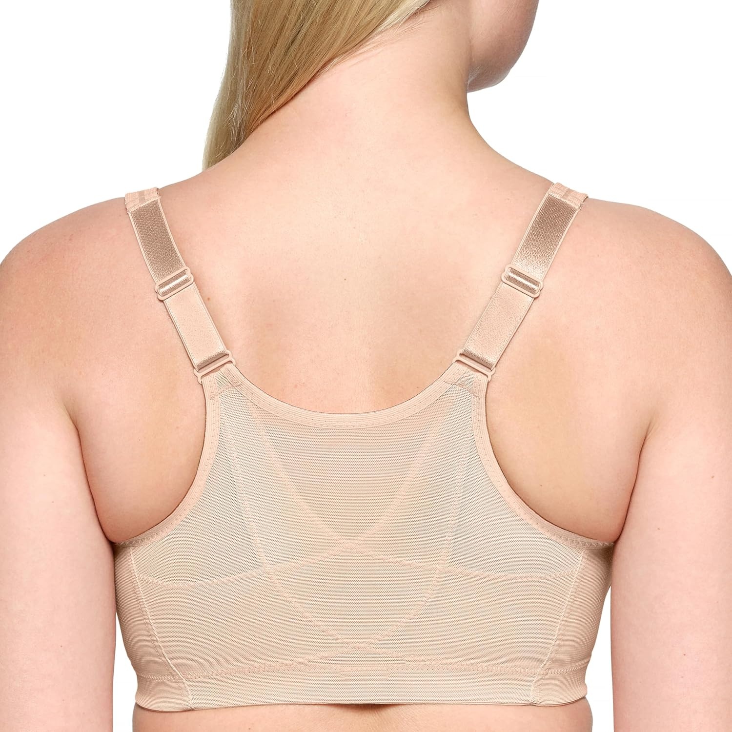 image:imageGlamorise Full Figure Plus Size MagicLift FrontClosure Posture Back Bra Wirefree 1265Caf