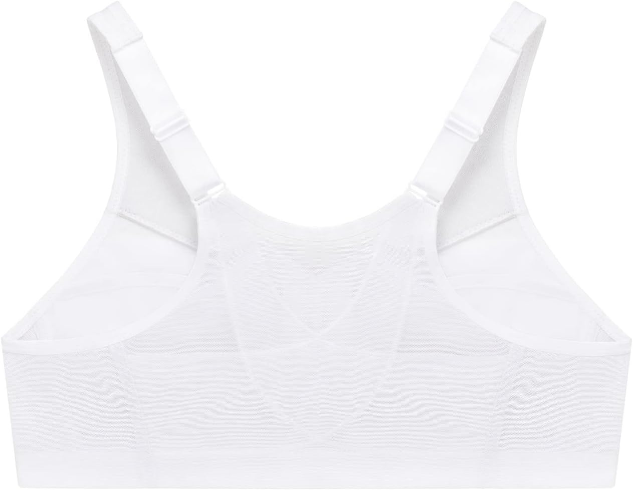image:imageGlamorise Full Figure Plus Size MagicLift FrontClosure Posture Back Bra Wirefree 1265White