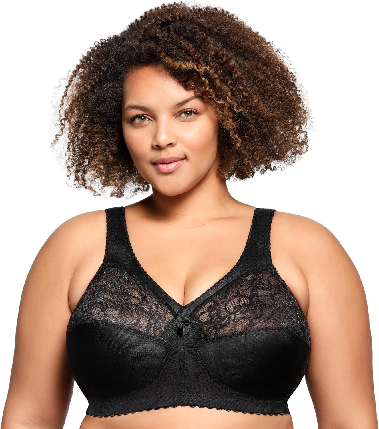 image:imageGlamorise Full Figure Plus Size MagicLift Original Support Bra Wirefree 1000Black