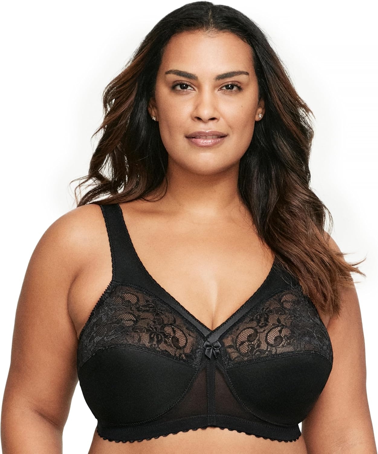 image:imageGlamorise Full Figure Plus Size MagicLift Original Support Bra Wirefree 1000Black