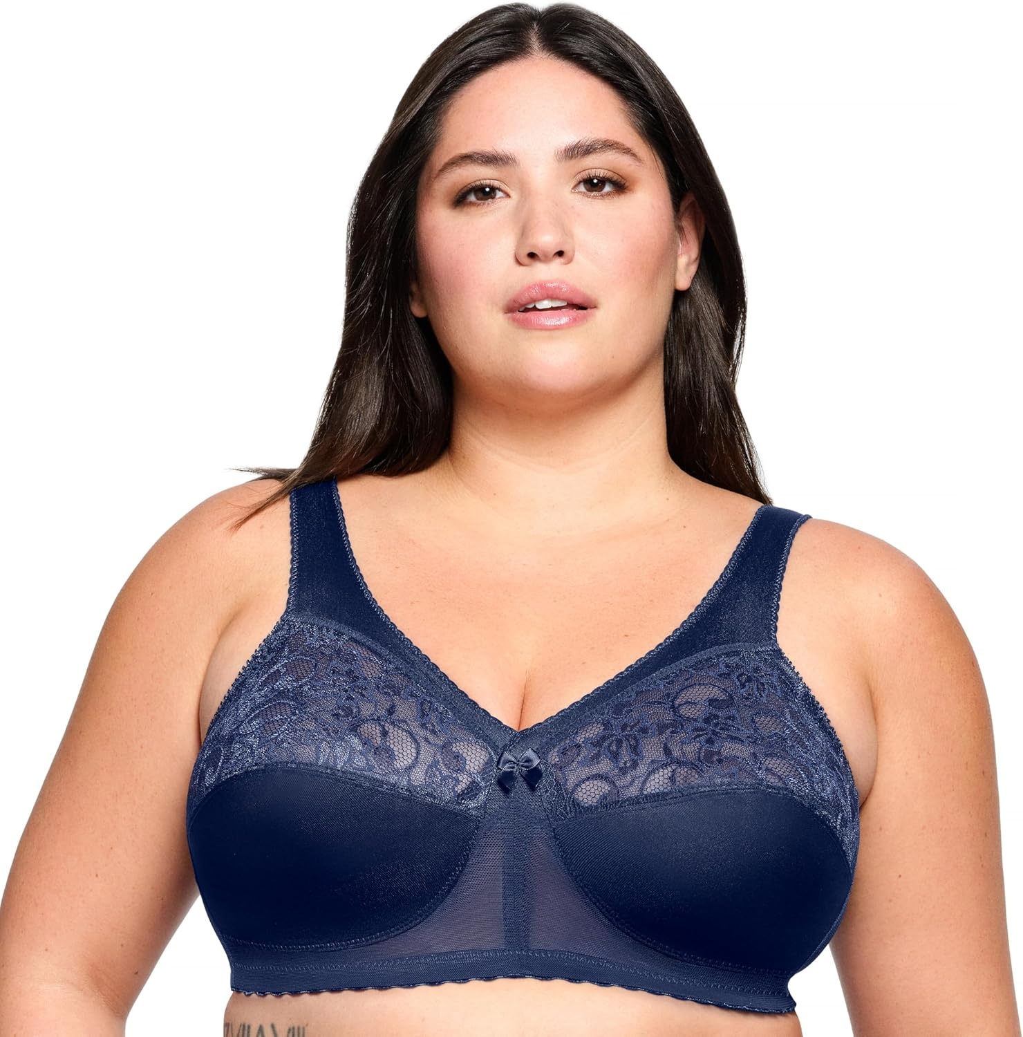 image:imageGlamorise Full Figure Plus Size MagicLift Original Support Bra Wirefree 1000Blue