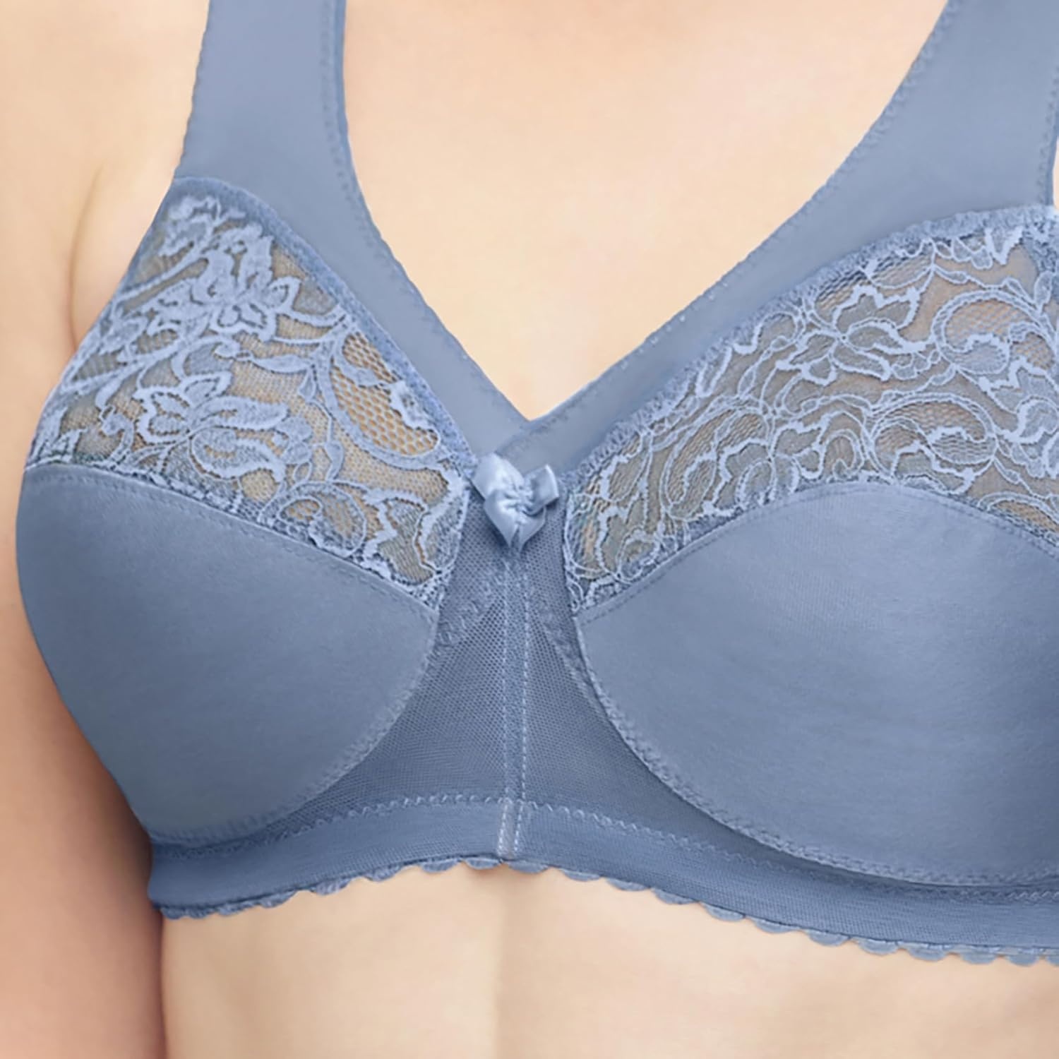 image:imageGlamorise Full Figure Plus Size MagicLift Original Support Bra Wirefree 1000Blue Ice