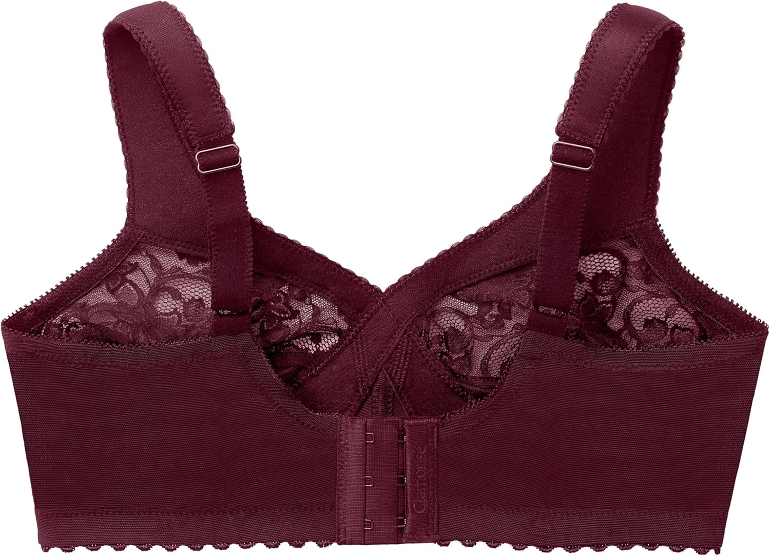 image:imageGlamorise Full Figure Plus Size MagicLift Original Support Bra Wirefree 1000Burgundy