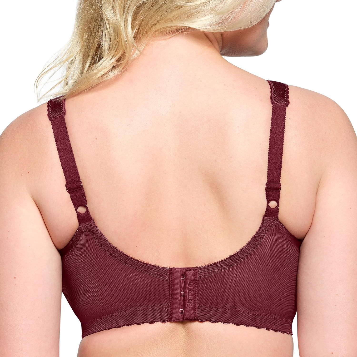 image:imageGlamorise Full Figure Plus Size MagicLift Original Support Bra Wirefree 1000Burgundy