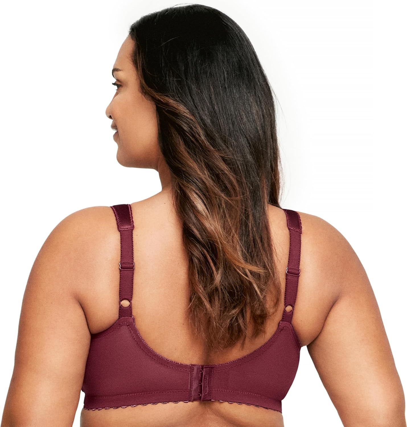 image:imageGlamorise Full Figure Plus Size MagicLift Original Support Bra Wirefree 1000Burgundy