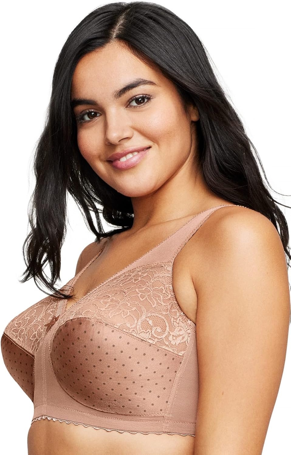 image:imageGlamorise Full Figure Plus Size MagicLift Original Support Bra Wirefree 1000Cappuccino