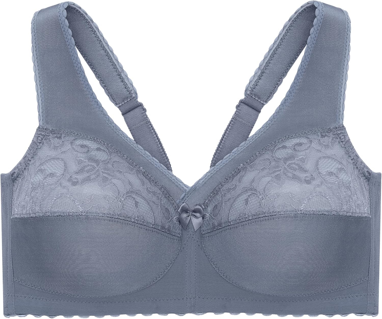 image:imageGlamorise Full Figure Plus Size MagicLift Original Support Bra Wirefree 1000Folkstone Gray