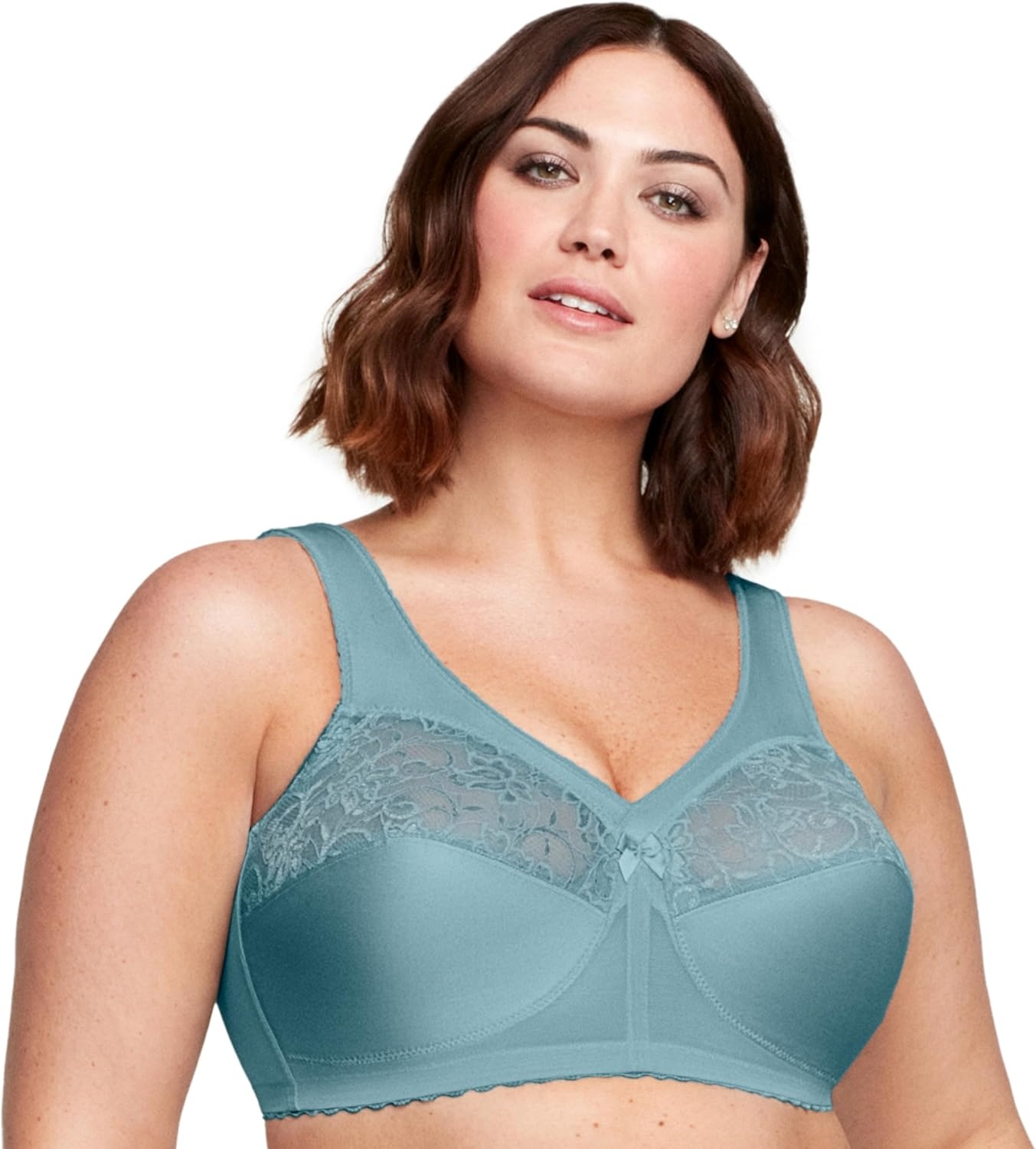 image:imageGlamorise Full Figure Plus Size MagicLift Original Support Bra Wirefree 1000Glacier