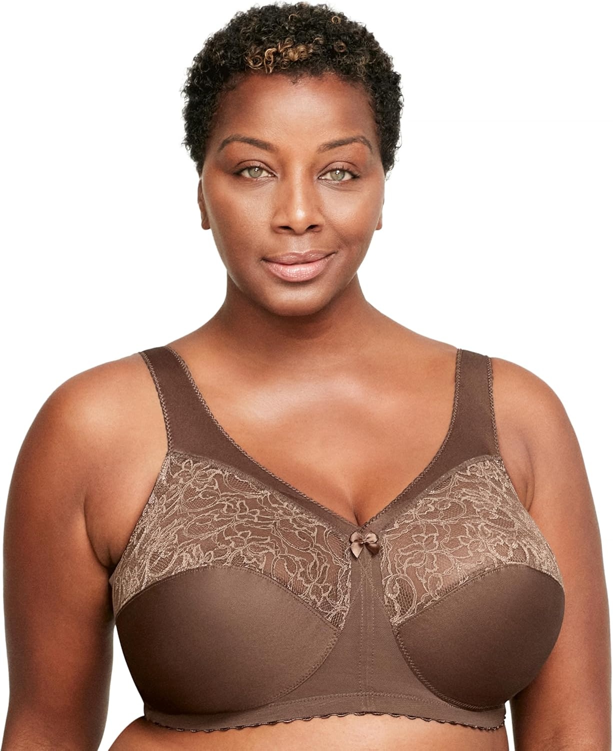 image:imageGlamorise Full Figure Plus Size MagicLift Original Support Bra Wirefree 1000Mocha