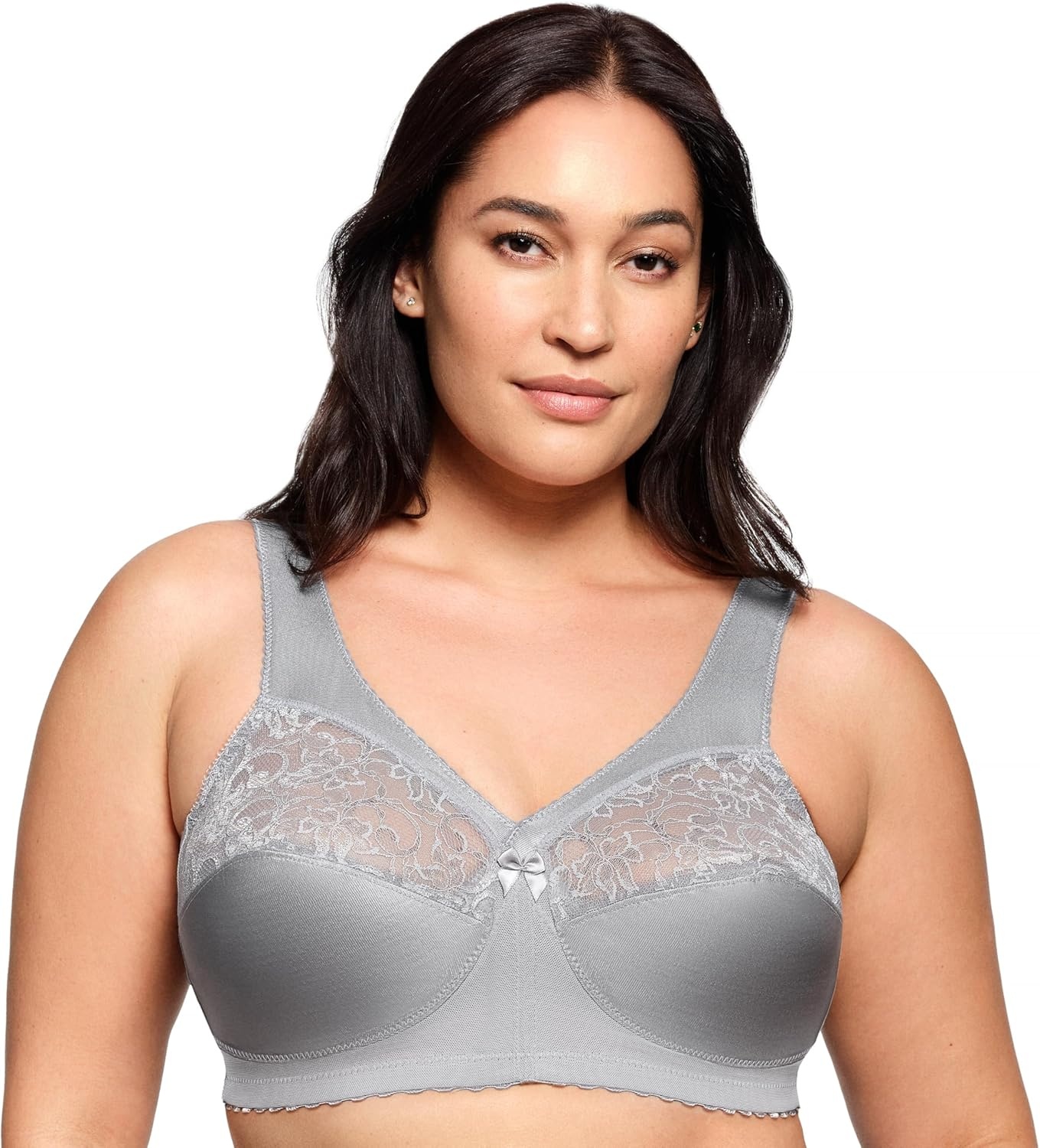 image:imageGlamorise Full Figure Plus Size MagicLift Original Support Bra Wirefree 1000Soft Gray