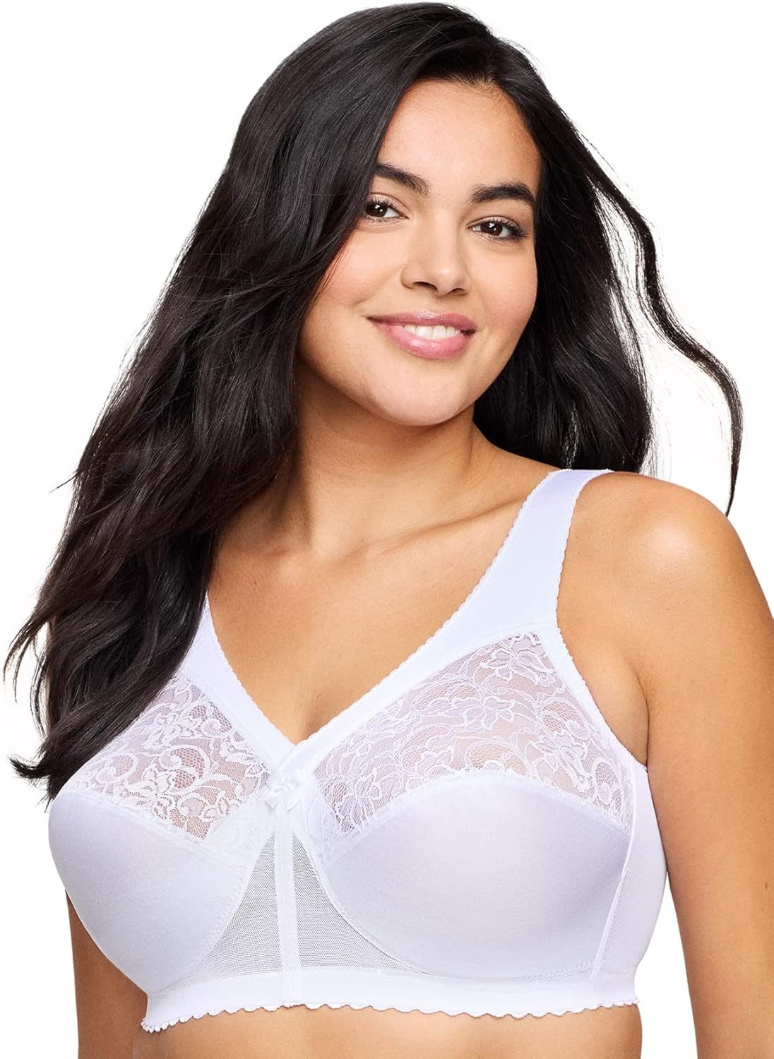 image:imageGlamorise Full Figure Plus Size MagicLift Original Support Bra Wirefree 1000White