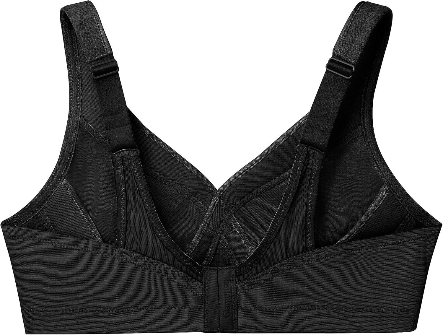 image:imageGlamorise Full Figure Plus Size MagicLift Seamless Sports Bra Wirefree 1006Black