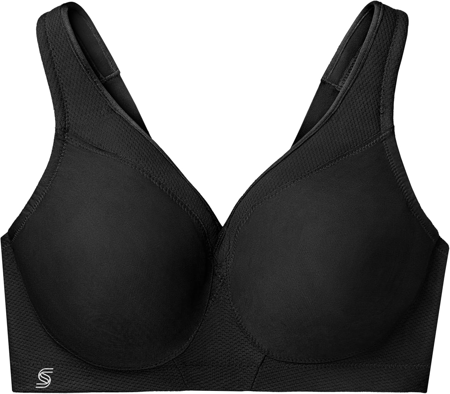 image:imageGlamorise Full Figure Plus Size MagicLift Seamless Sports Bra Wirefree 1006Black