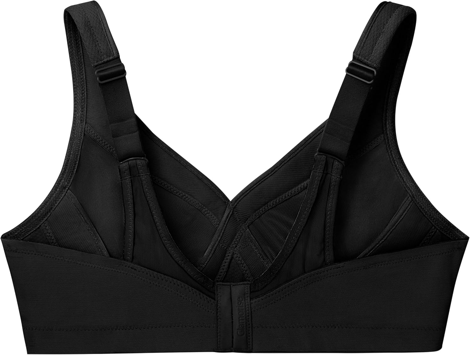 image:imageGlamorise Full Figure Plus Size MagicLift Seamless Sports Bra Wirefree 1006Black