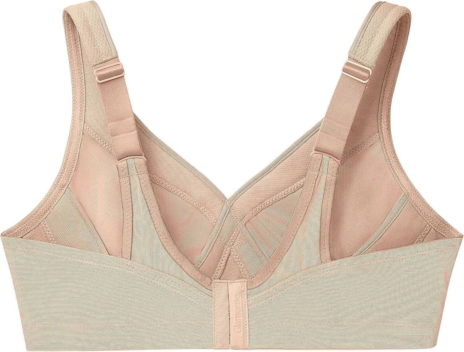 image:imageGlamorise Full Figure Plus Size MagicLift Seamless Sports Bra Wirefree 1006Caf