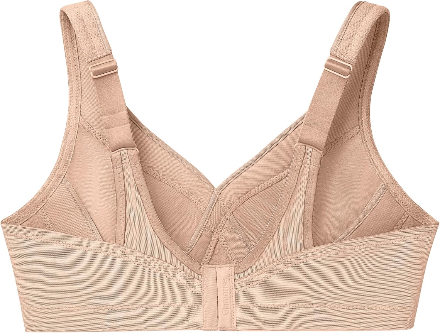 image:imageGlamorise Full Figure Plus Size MagicLift Seamless Sports Bra Wirefree 1006Caf