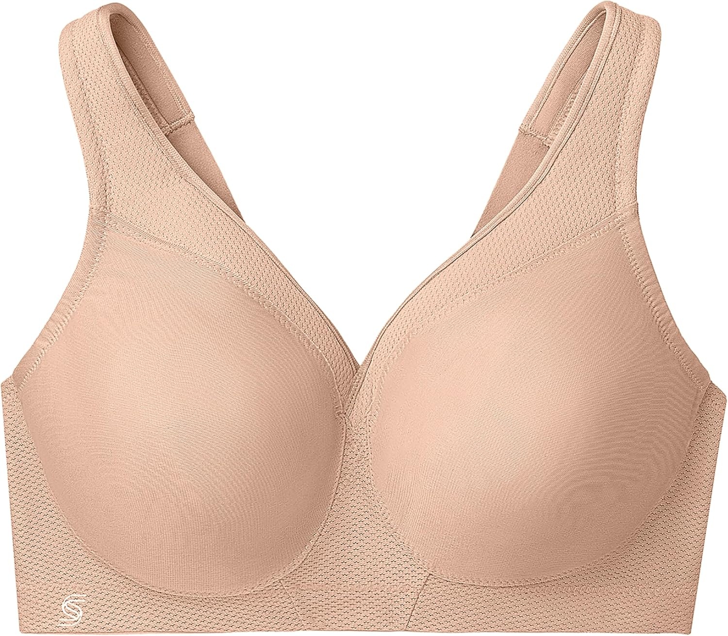 image:imageGlamorise Full Figure Plus Size MagicLift Seamless Sports Bra Wirefree 1006Caf