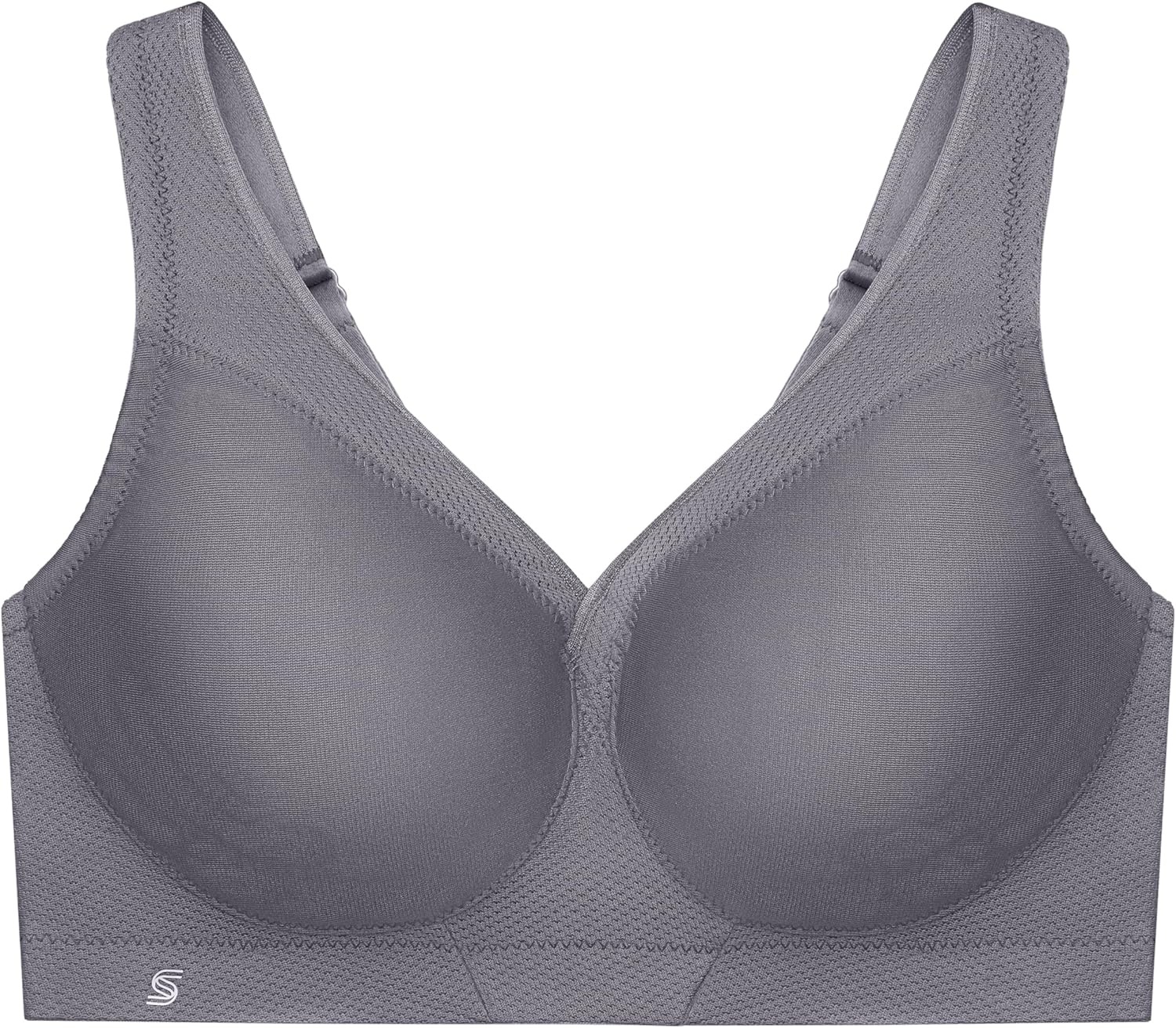 image:imageGlamorise Full Figure Plus Size MagicLift Seamless Sports Bra Wirefree 1006Charcoal Gray