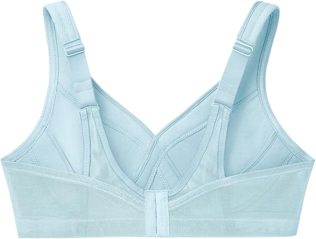 image:imageGlamorise Full Figure Plus Size MagicLift Seamless Sports Bra Wirefree 1006Frosted Aqua