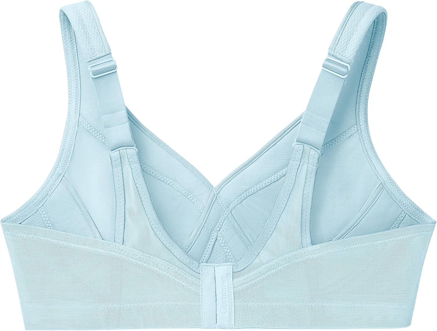 image:imageGlamorise Full Figure Plus Size MagicLift Seamless Sports Bra Wirefree 1006Frosted Aqua
