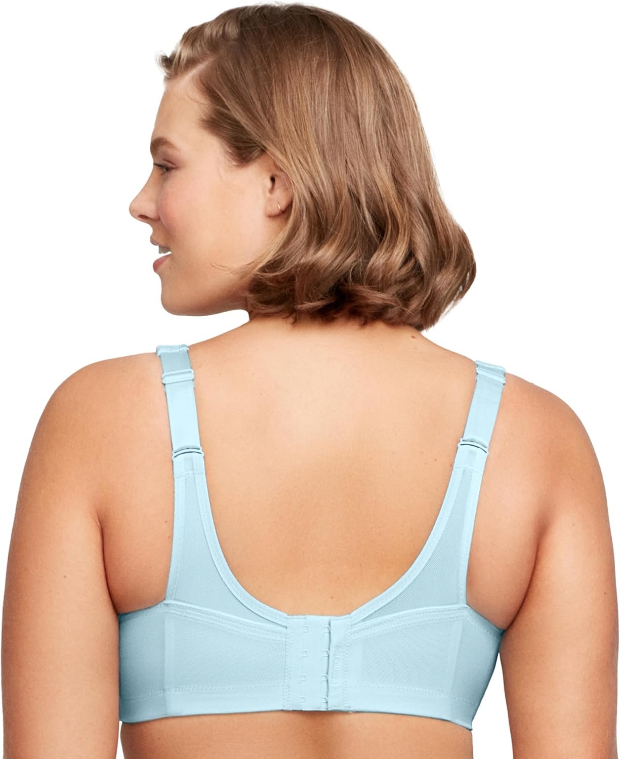 image:imageGlamorise Full Figure Plus Size MagicLift Seamless Sports Bra Wirefree 1006Frosted Aqua